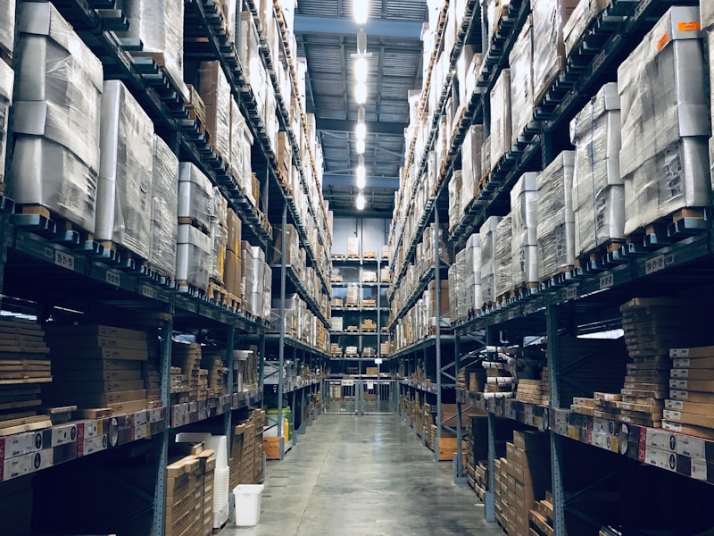 Cold storage warehouse interior